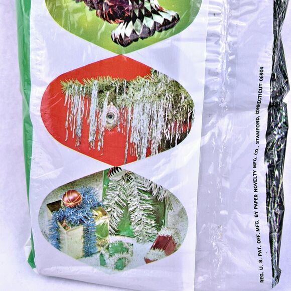 VTG Christmas Tree Silver Tinsel 1100 Icicles Doubl-Glo 18" Long New Open Wrap - Picture 8 of 13